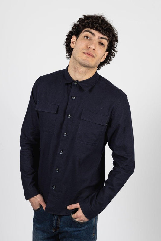 Kempman Navy Over Shirt - divinusestablishment