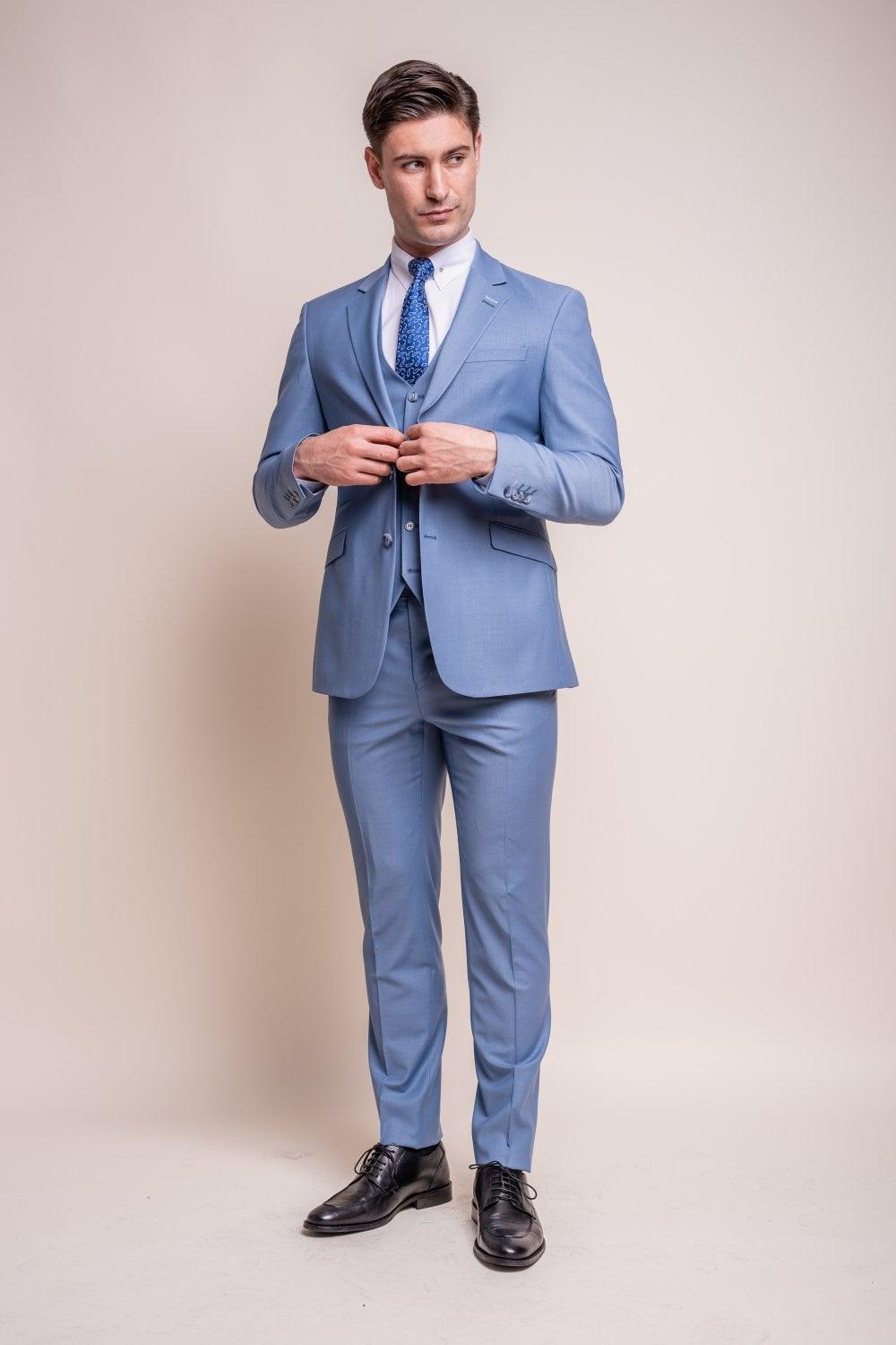 Bond Ocean Blue Three Piece Suit