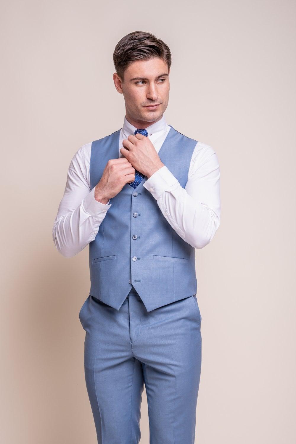 Bond Ocean Blue Three Piece Suit