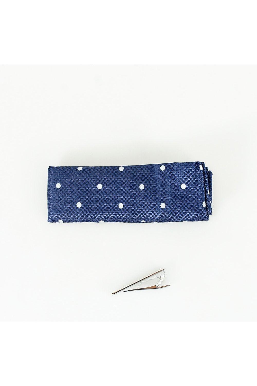 Navy Dot Knitted Tie Set - divinusestablishment