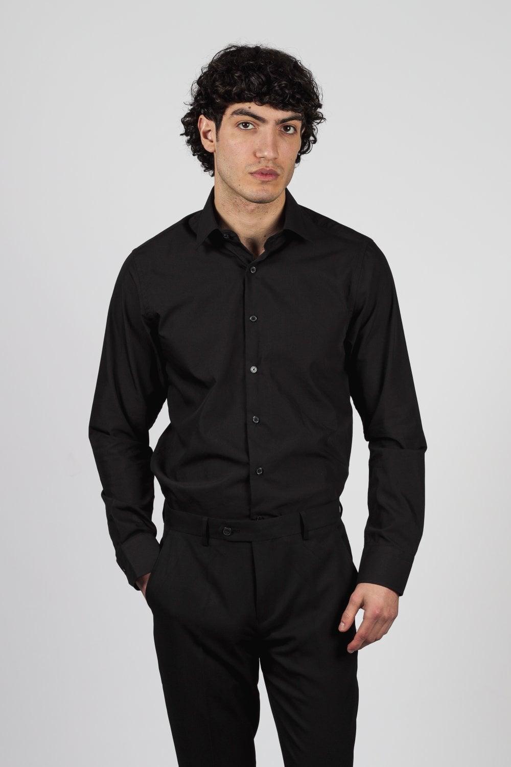 Miatti Long Sleeve Black Shirt