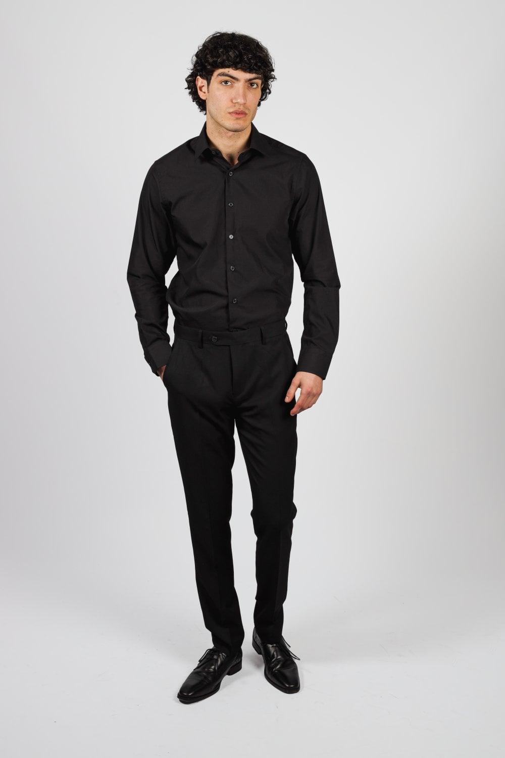 Miatti Long Sleeve Black Shirt