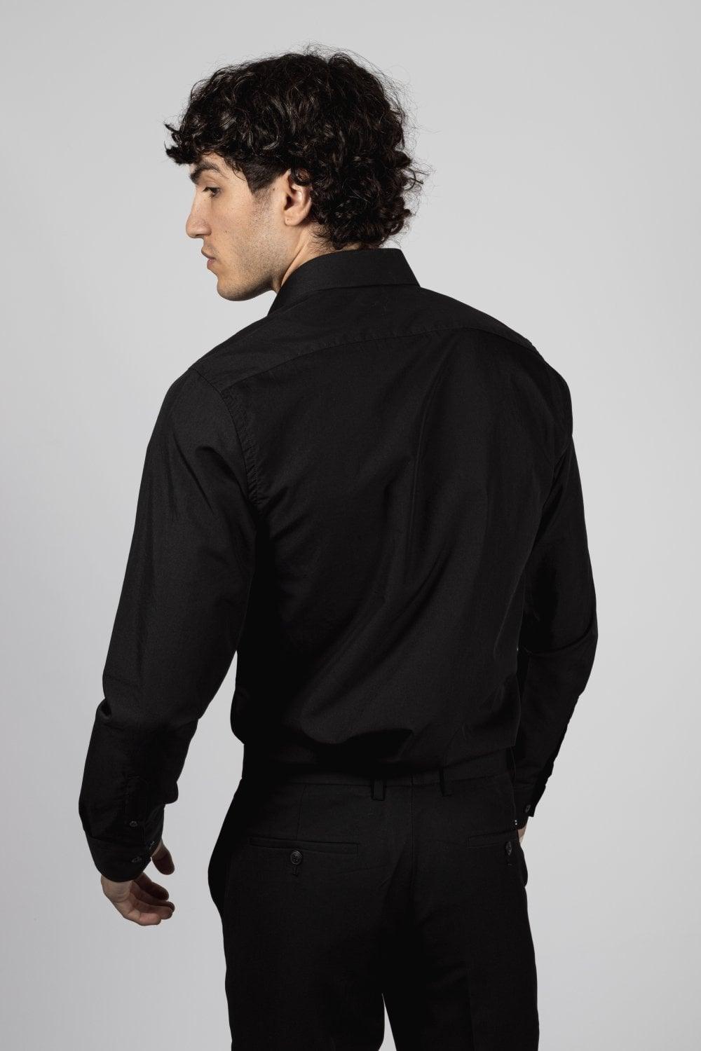 Miatti Long Sleeve Black Shirt