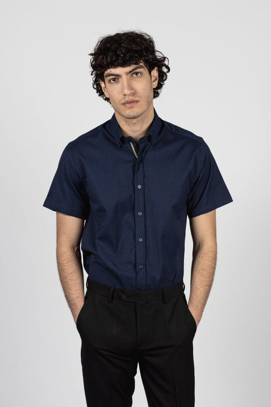 Vito Short Sleeve Navy Shirt