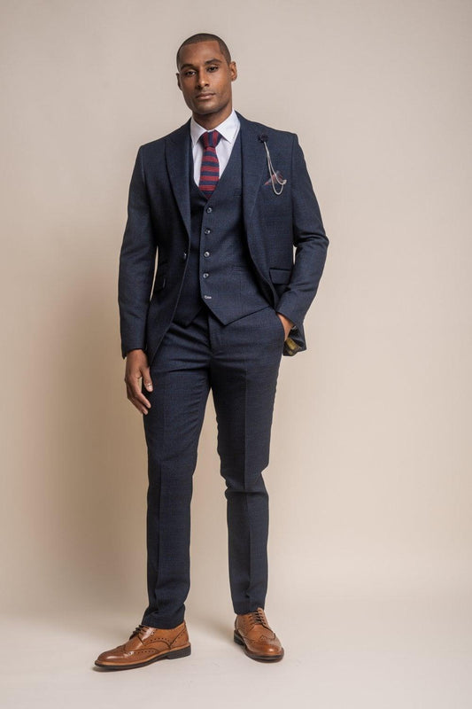 Caridi Navy Three Piece Suit - divinusestablishment