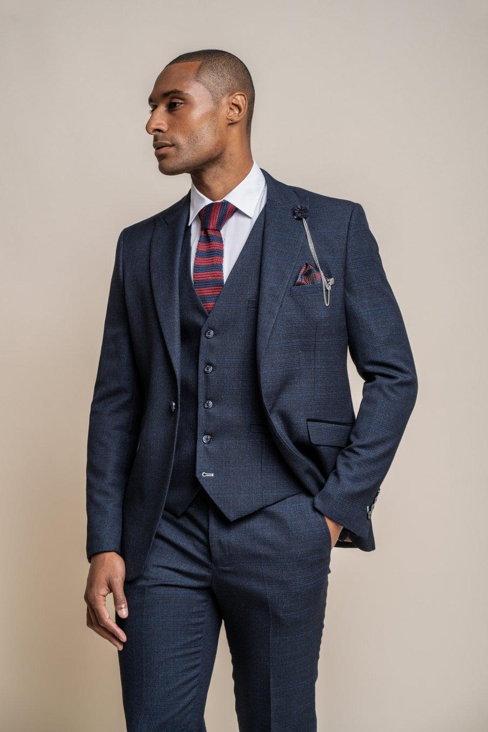 Caridi Navy Three Piece Suit - divinusestablishment