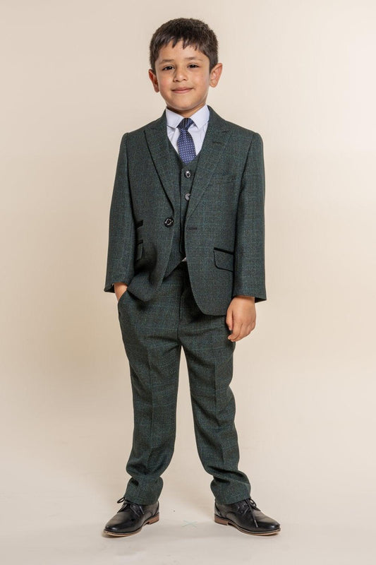 Caridi Olive Boys Three Piece Suit - divinusestablishment