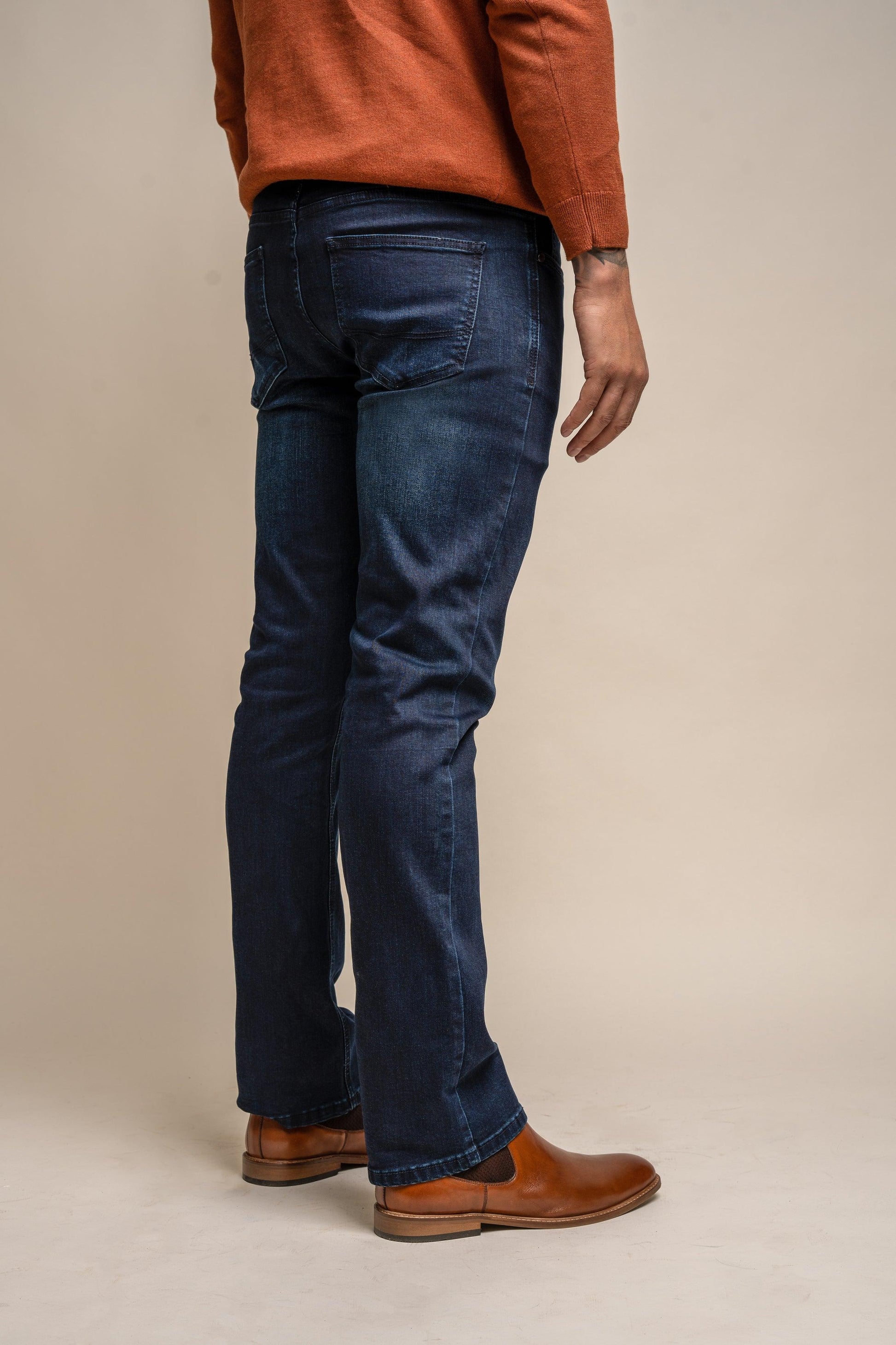 Dempsey Navy Regular Jeans - divinusestablishment