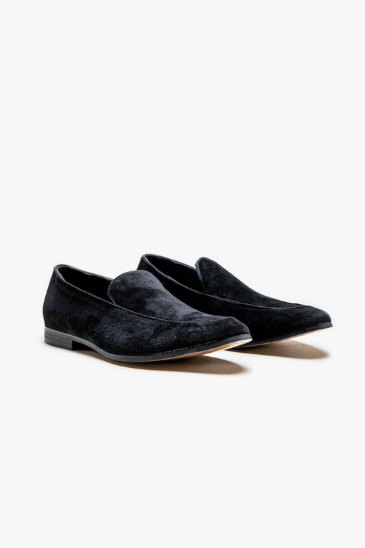 Milan Black Velvet Loafers - divinusestablishment