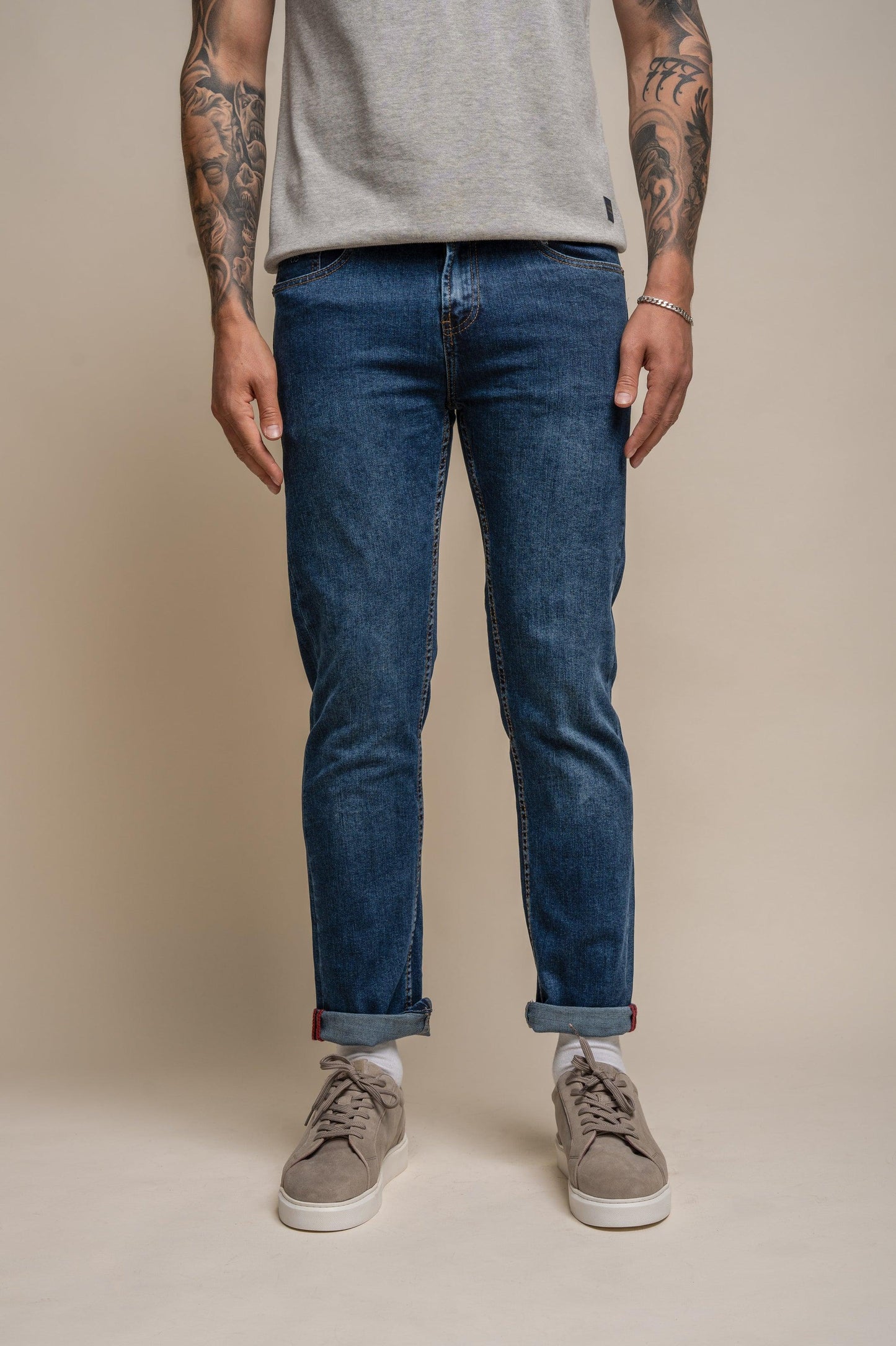 Milano Stonewash Regular Stretch Denim Jeans - divinusestablishment