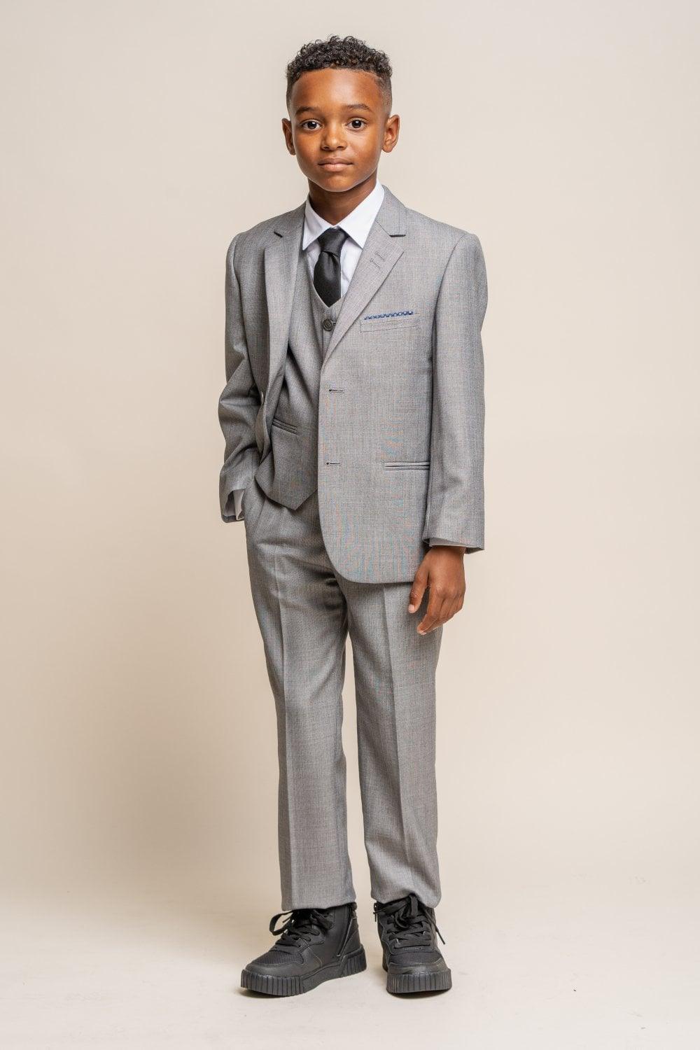 Reegan Grey Boys Suit - divinusestablishment