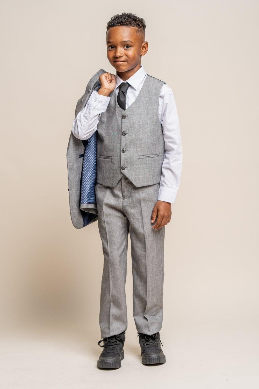 Reegan Grey Boys Suit - divinusestablishment