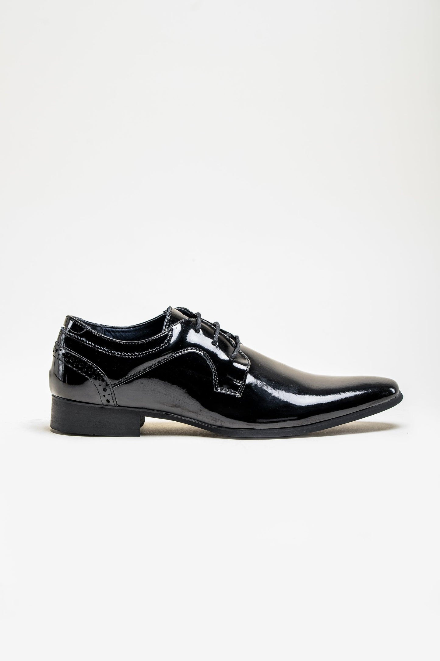 Scott Black Patent Lace Up Shoes - divinusestablishment