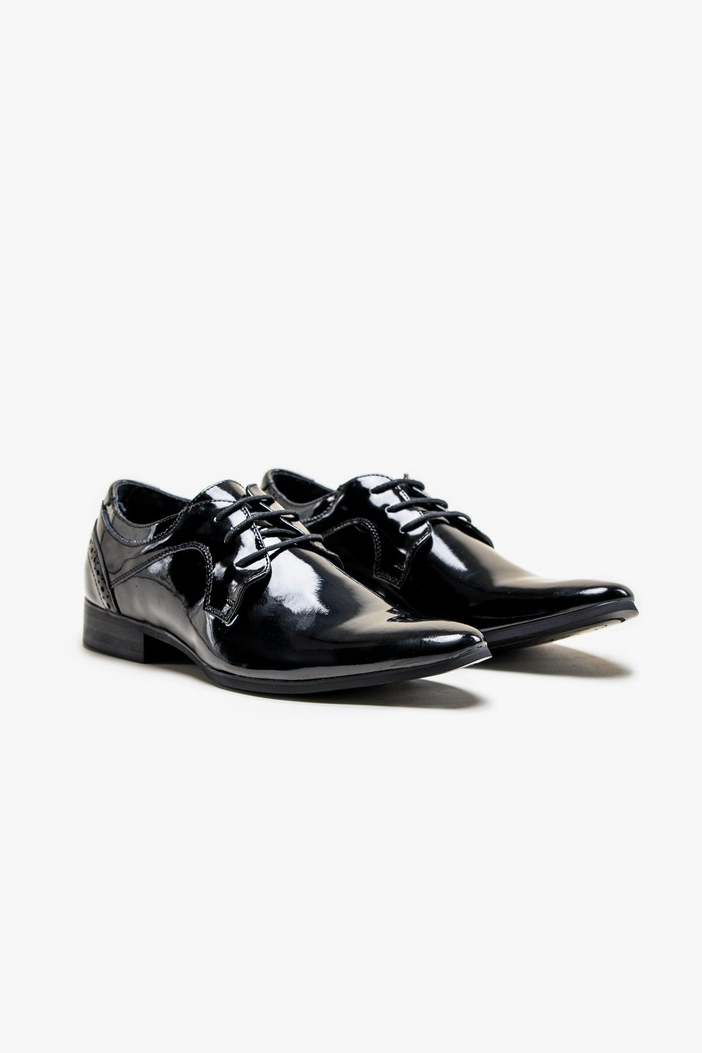 Scott Black Patent Lace Up Shoes - divinusestablishment