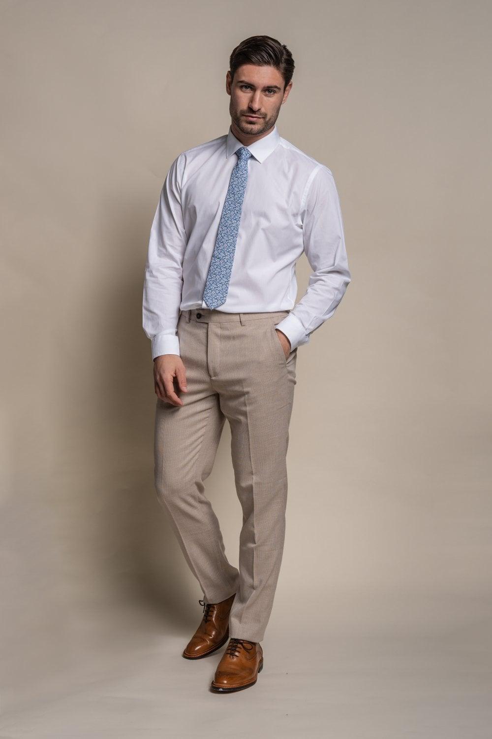 Miami Beige Three Piece Suit - divinusestablishment