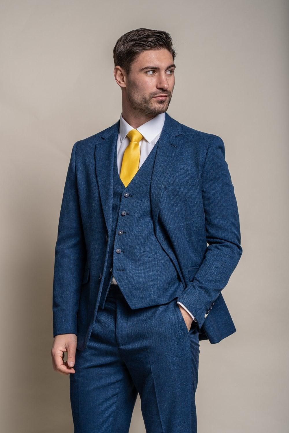 Miami Blue 3 Piece Suit - divinusestablishment